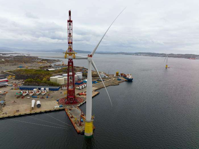 First turbines standing for Hywind Tampen