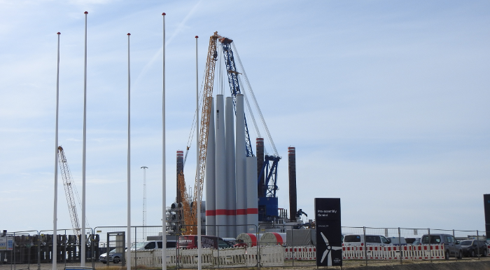 First load-out from Port of Esbjerg's new offshore wind site
