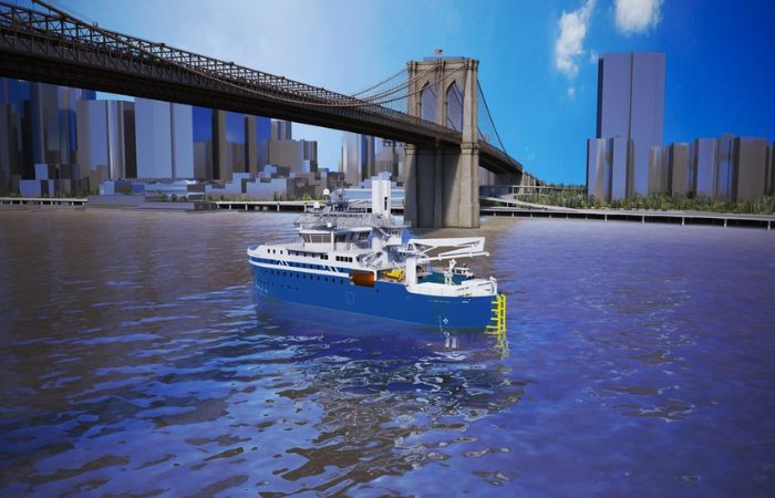 Offshore newbuild SMST 3D crane for Edison Chouest SOV