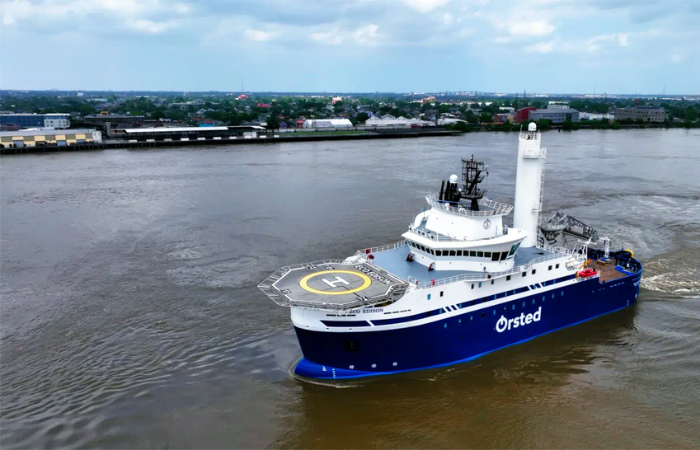 Ørsted & Edison Chouest christen first-ever American-built OW SOV | 4C Offshore